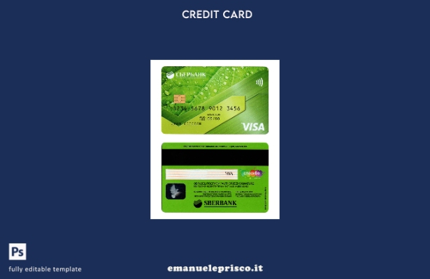 stile verificato Modello di carta di credito Visa Sberbank Russia